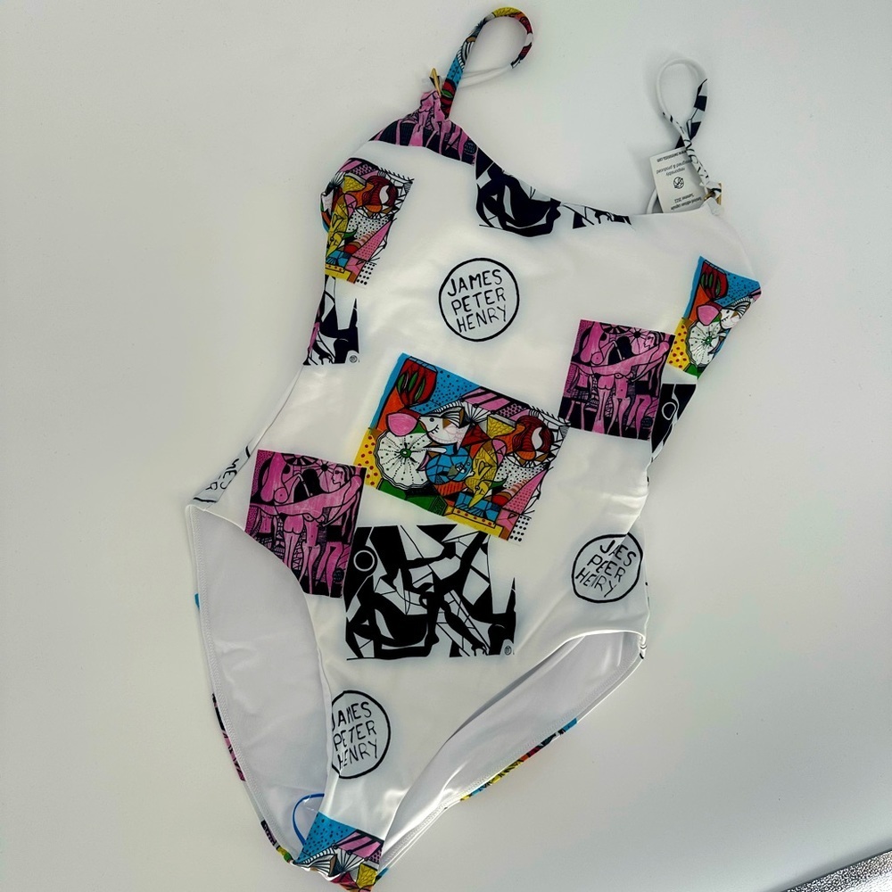 Swiminista James Peter Henry Marvelous Art Toss One Piece Swimsuit NWT